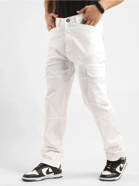 Jack&Jordan white color men denim cargo